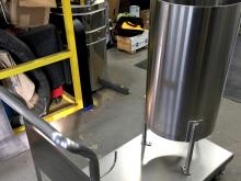 Stainless Steel Tank on Movable Cart #1